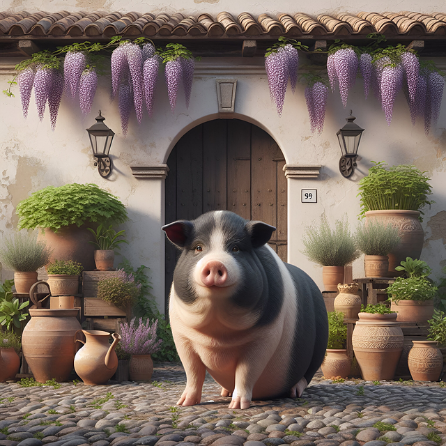 Free ai generated pig animal illustration