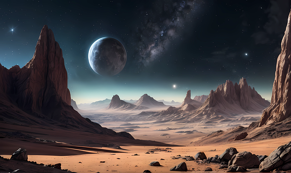 Free Mountains Planet illustration and picture
