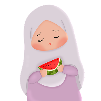 Hijab, Frau, Wassermelone, Mädchen