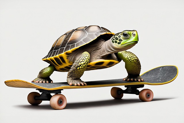 Free ai generated tortoise speed illustration