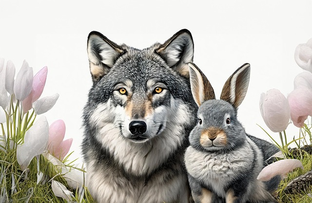 Download Ai Generated, Rabbit, Wolf. Royalty-Free Stock Illustration ...