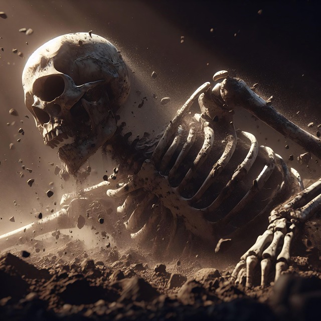 Free ai generated skeleton skull illustration