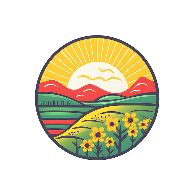 Free ai generated farm logo illustration