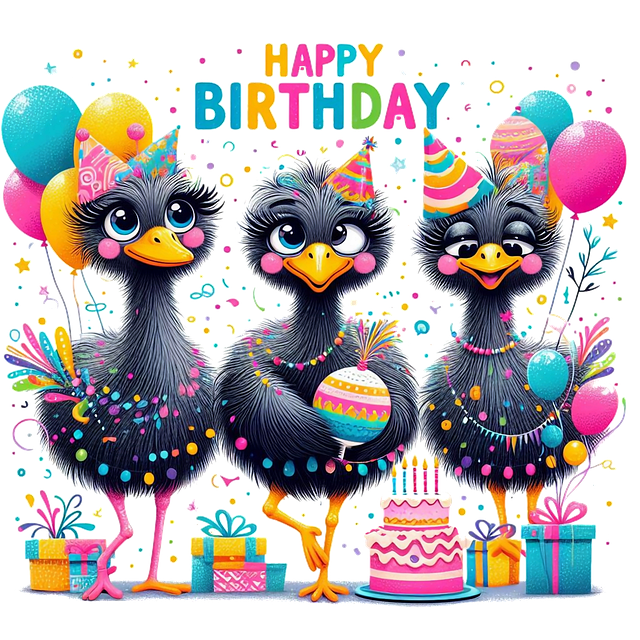 Free ai generated ostriches animals illustration