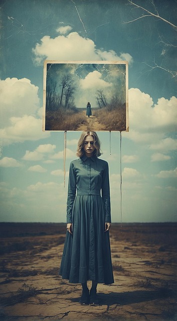 Free ai generated woman painting illustration
