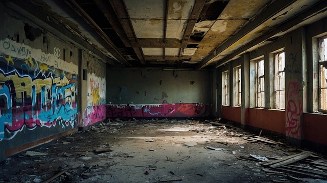 Ai Generiert, Gebäude, Graffiti