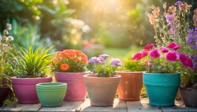 Ai Generiert, Blumen, Topfpflanzen