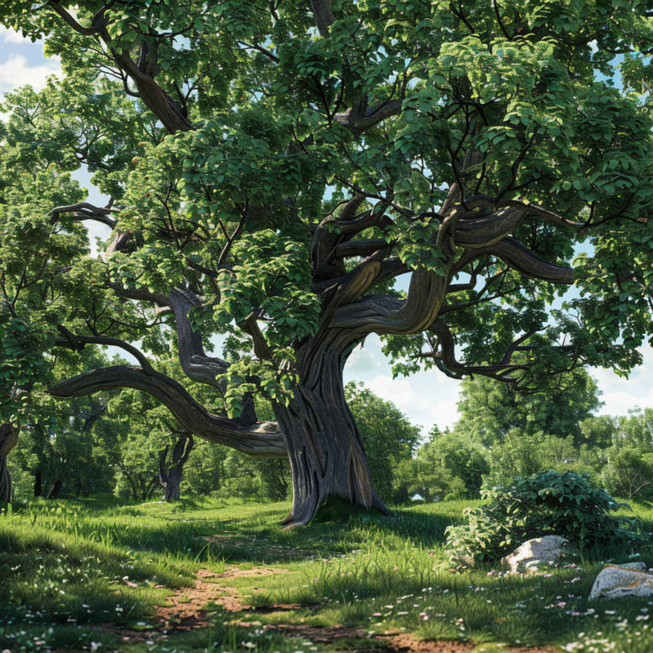 Random Tree Ai Download Ai Generated, Trees, Path. Royalty-Free Stock Illustration ...
