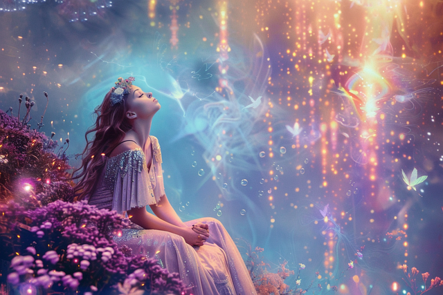 Free ai generated woman spiritual illustration
