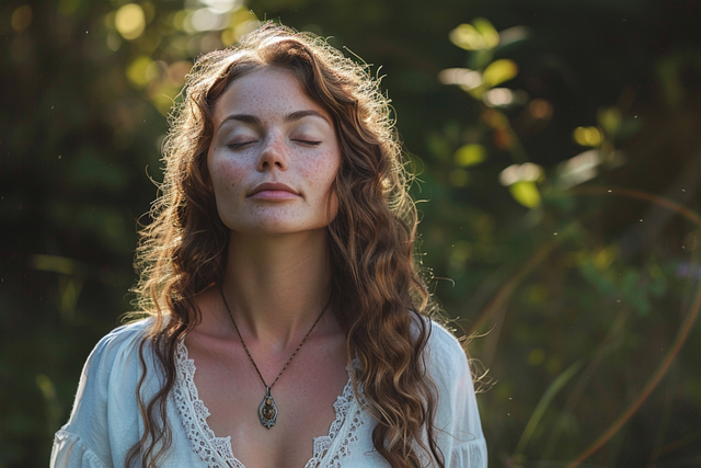 Free ai generated woman spiritual illustration