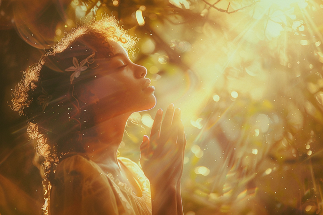 Free ai generated woman spiritual illustration