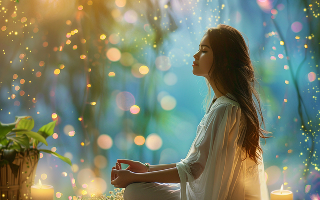 Free ai generated woman spiritual illustration