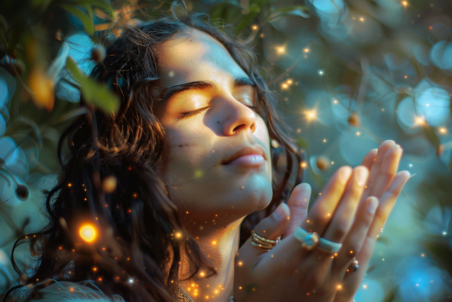 Free ai generated woman spiritual illustration