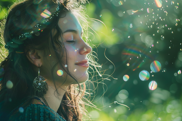 Free ai generated woman spiritual illustration