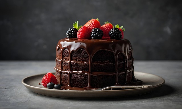 Free ai generated chocolate cake illustration