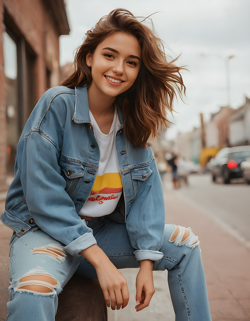 Ai Genereret, Kvinde, Denim, 90'Erne