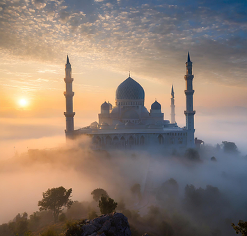Free Ai Generated Mosque illustration and picture