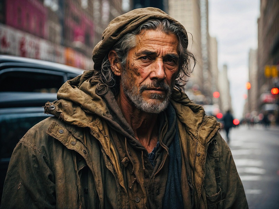 Download Old Man, Man, City. Royalty-Free Stock Illustration Image