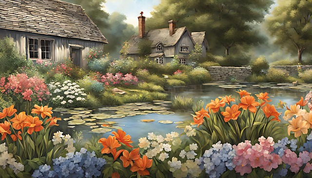 Free Cottage Flowers illustration and picture