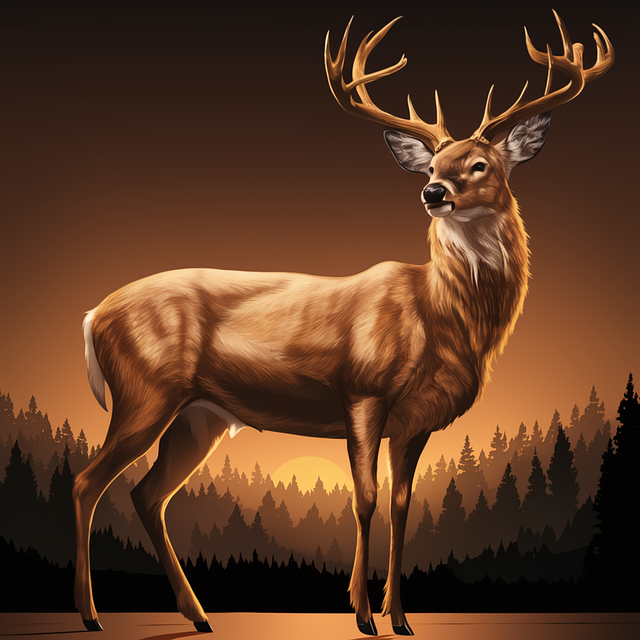 Free ai generated deer venison illustration