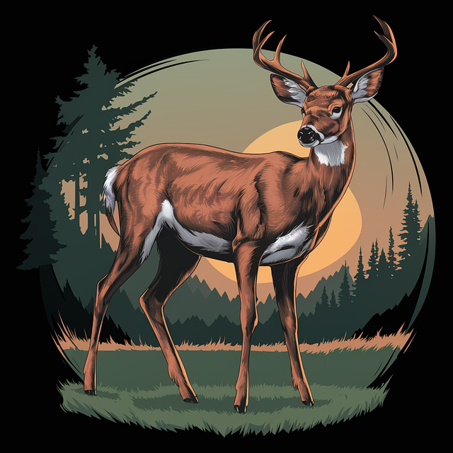 Free ai generated deer venison illustration