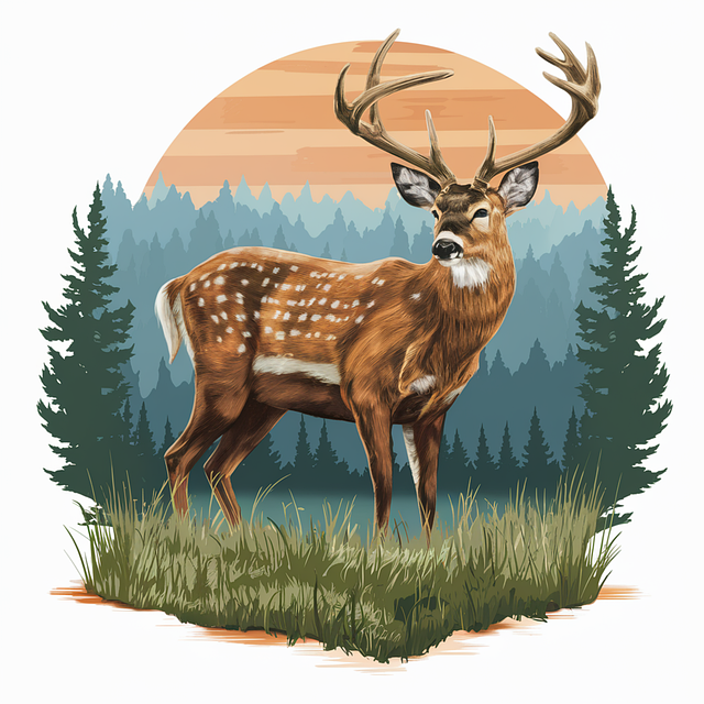 Free ai generated deer venison illustration