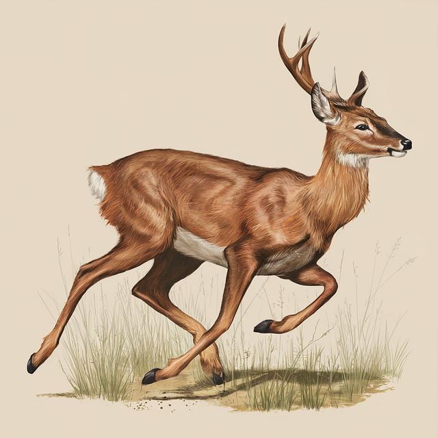 Free ai generated deer venison illustration