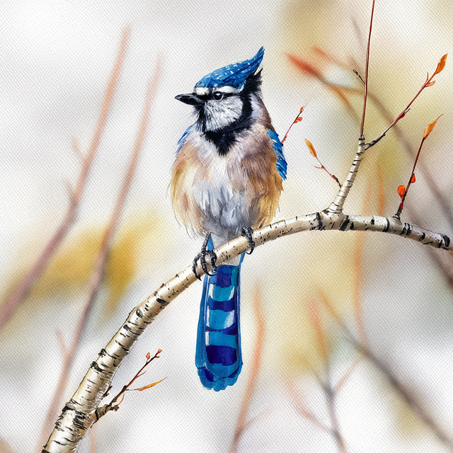 Созданный Ии, Птица, Blue Jay