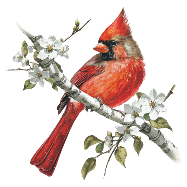 Free ai generated bird cardinal illustration