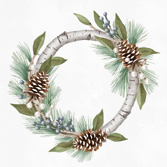 Free ai generated wreath christmas wreath illustration