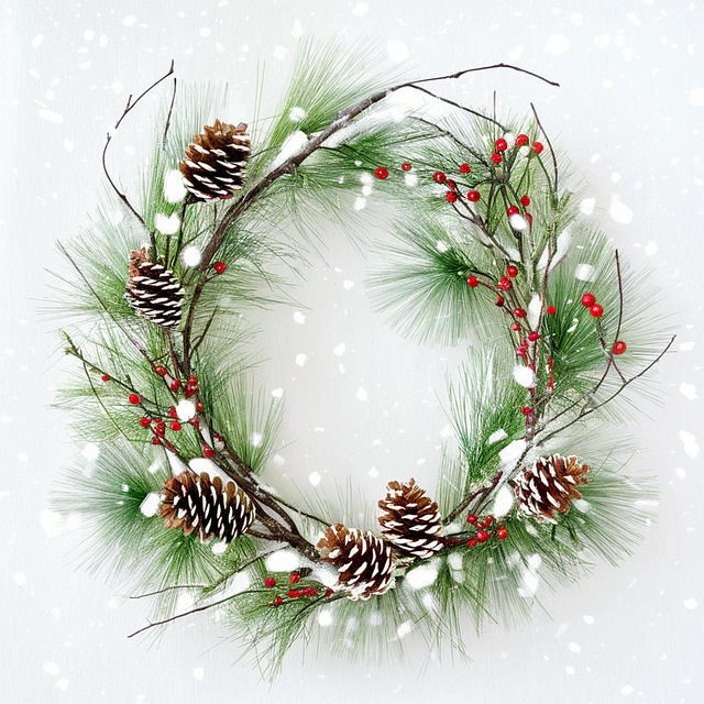 Free ai generated wreath christmas wreath illustration