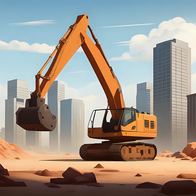 Free construction site construction work illustration