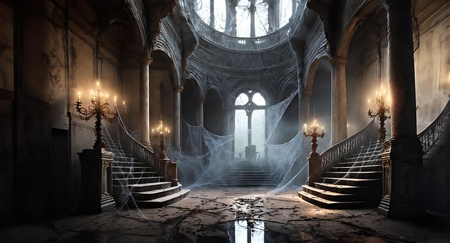 Free ai generated castle lost place illustration