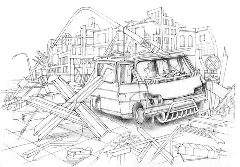 Free Truck City illustration and picture