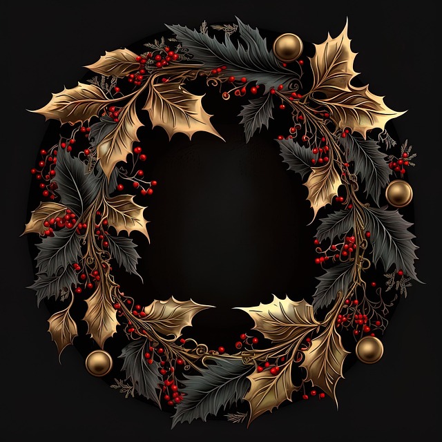 Free ai generated wreath christmas wreath illustration