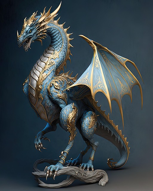 Drak, Wyvern, Kačer, Modrý Drak