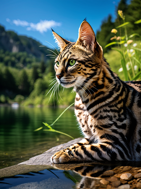 Download free HD stock image of Ai Generated Cat Free ai generated cat feline illustration