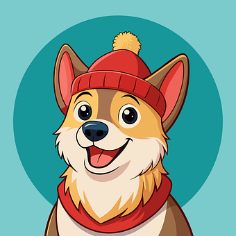 Ai Gerado, Cachorro, Feliz, Sorridente