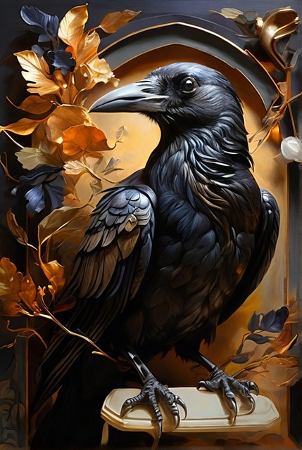 Free ai generated crow raven illustration