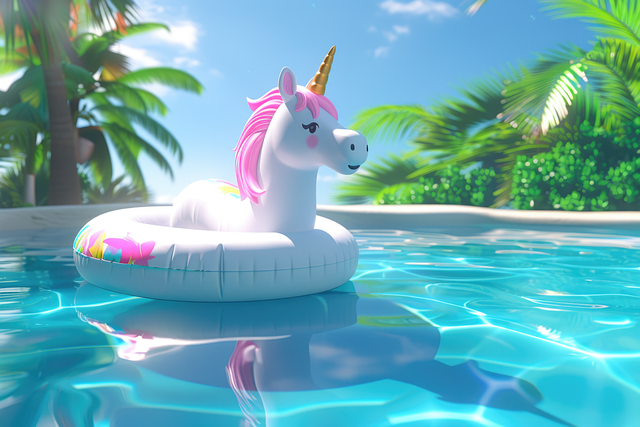 Ai Genereret, Enhjørning, Floatie, Pool