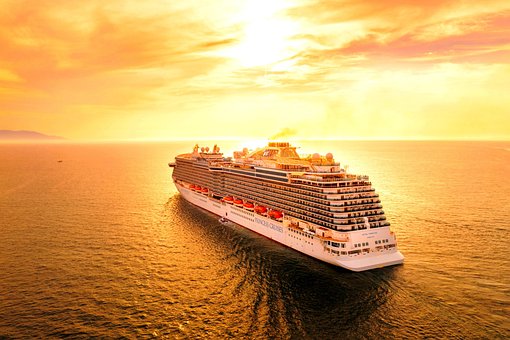 Sonnenuntergang, Natur, Schiff, Meer