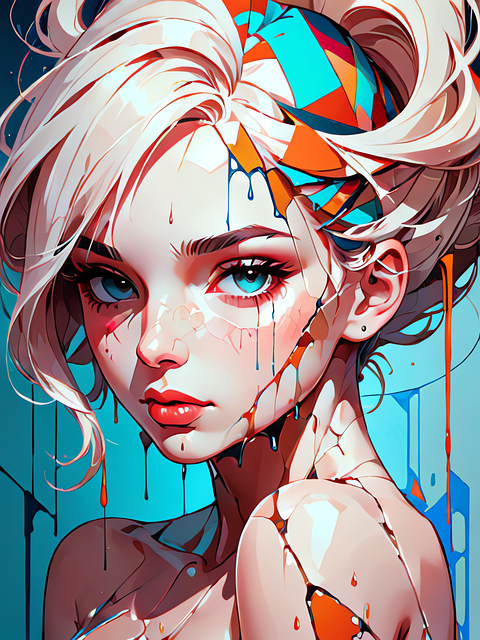 Free generated woman face illustration