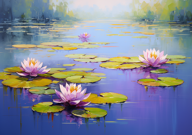 Ai Genereret, Lotus, Blomster, Åkande