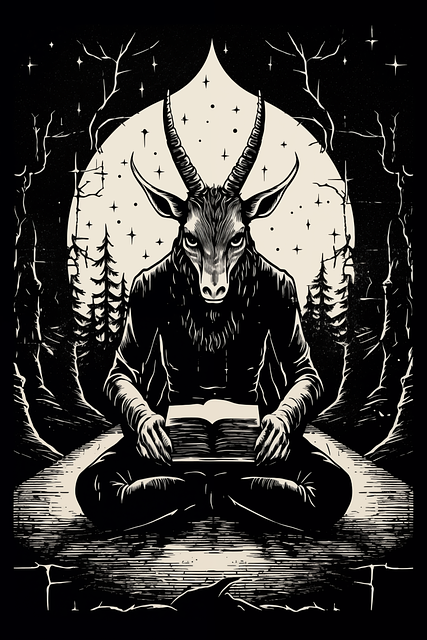 Free ai generated baphomet satan illustration