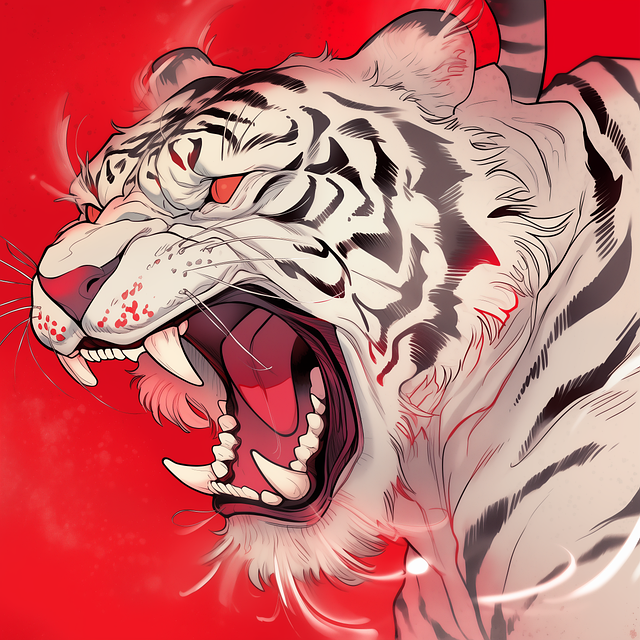 Free ai generated tiger feline illustration