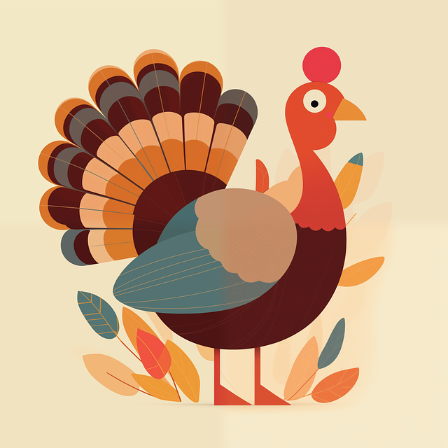 Free ai generated turkey bird illustration