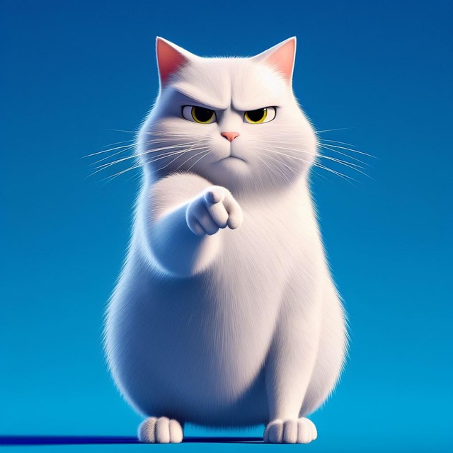 Free ai generated cat finger illustration
