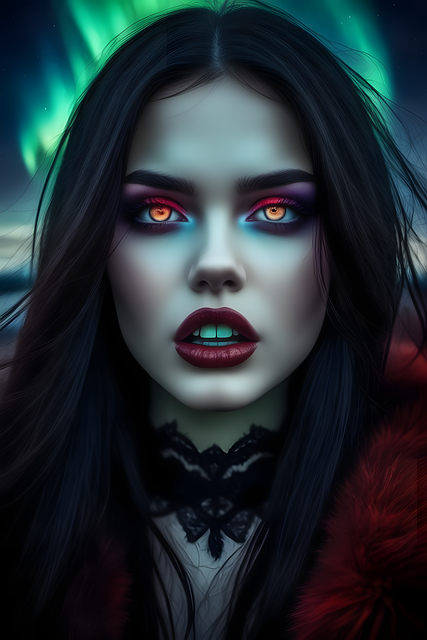 Free ai generated woman vampire illustration