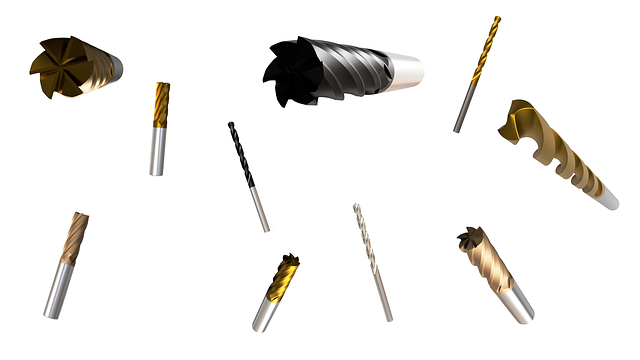 Free end mill tool drill illustration