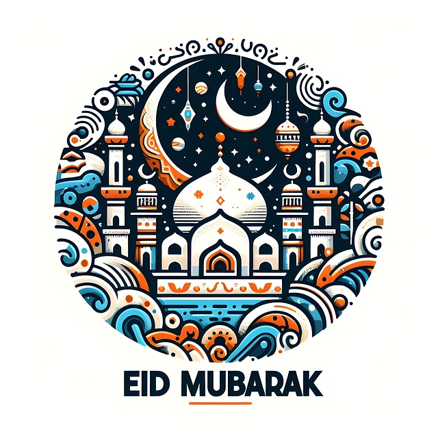 Free ai generated mubarak eid illustration